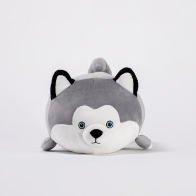 China Hot Selling Cute Plush Toy Sit Stuffed Dog Toys Gray And White Plush Husky Custom Size Plush Toy for sale