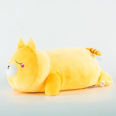 China Hot Selling Unique Plush Stuffed Plush Toy Cat Lovely Plush Toys Custom Size Yellow Stuffed Toys Cat for sale