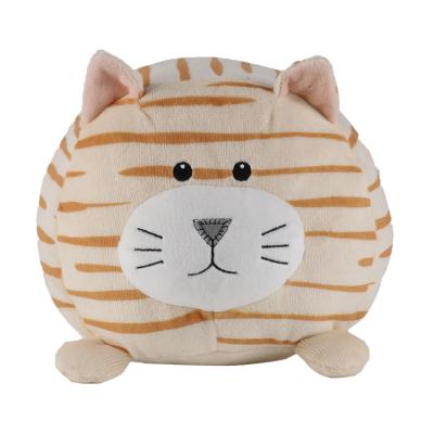 China Plush Custom Stuffed Toy Ball Shape Tiger Plush Round Pillow Stuffed Animal Toy for sale