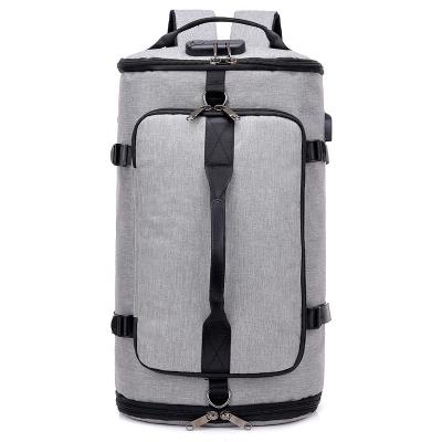 China With USB Wholesale Foldable Outdoor Sports Travel Backpack Large Volume Fleece Backpack for sale