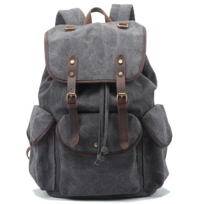 China 2018 RFID travel backpack,customized vintage canvas rucksack bag,school canvas bagpack for students for sale