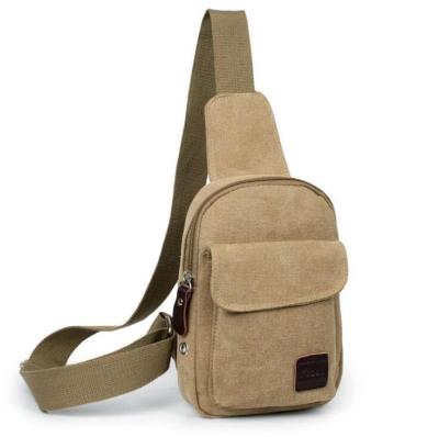 China Fashion Style Casual Canvas Sling Chest Bag Sports Canvas One Shoulder Backpack For Traveling for sale