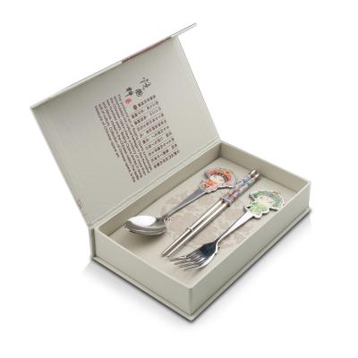 China Insurance chopsticks and spoon setChinese gift, new year gift set 2021 for sale