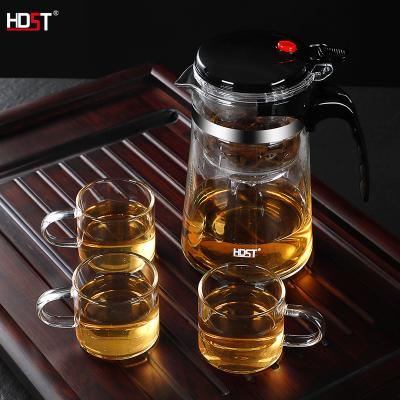 China Glass Teapot Stocked With Infuser Loose Leaf Tea Maker Set for sale