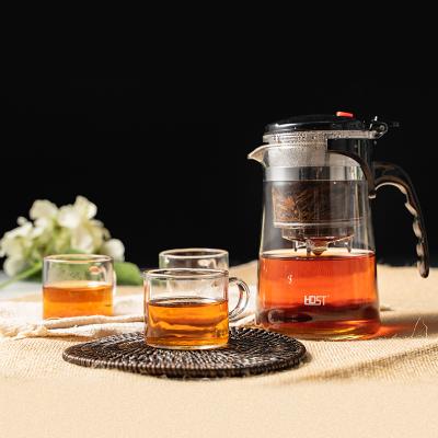 China Excellent stocked housewares 500ml 750ml 1000ml glass teapot with stainless steel glass infuser teapot set for sale