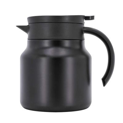 China PORTABLE vacuum insulated large coffee carafe thermal teapot hot and cold stainless steel keep 12hours Christmas MINI Luxury Space Black Cup for sale