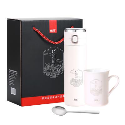 China Stored Double Wall Vacuum Insulated Smart Water Bottle Sports Water Bottle With LED Temperature Display Coffee Bottle for sale