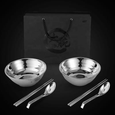 China Sustainable Japanese Style 8 Inch 316 Stainless Steel Ramen Noodle Bowl Set For Home And Restaurant for sale