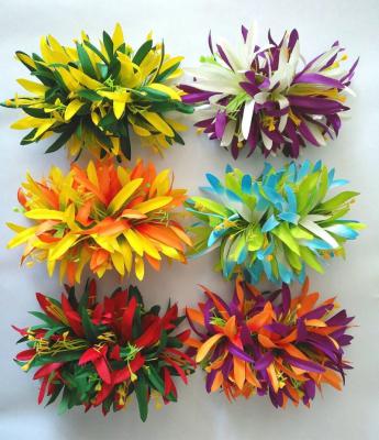 China Korean Festival Performance Decoration Flower Hair Clip 15 Colors 18cm Velvet Artificial Spider Lily Hair Clip Decoration Hawaii Women Flower Hair Claw for sale