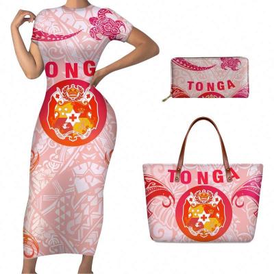 China Fashion Breathable Bags and Dress 2021 New Fashion Print Custom Matwrial Pure Men's Tattoo Formal Dress for Women Polynesian Clothing for sale