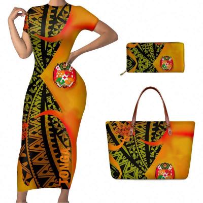 China New Desgin 3 Pecs Apparel Tonga Breathable Women Handbags Tribal Custom For New 2021 Polynesian Print Purses And Bags Ladies for sale