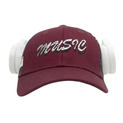 China COMMON Custom Printed Rechargeable Multifunctional Embroidery Cotton Hat Music Hat Glare Lights Hat Baseball Cap for sale