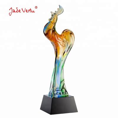 China China Design Popular Hot Sale Crystal Chicken Trophy For Souvenir for sale