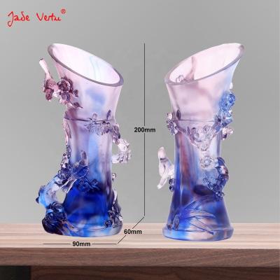 China China Color Unique Elegant Chandelier Flower Vase Handmade Crystal Vase for sale