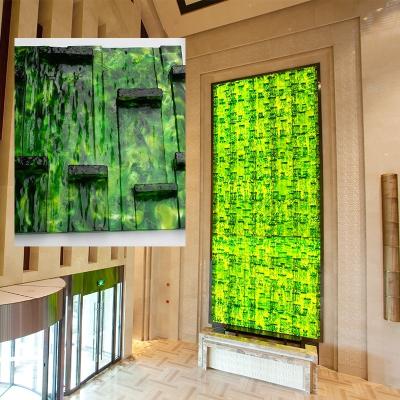 China Modern Custom Wall Tiles Glass Brick Art Building Colored Crystal Glass Brick For Building Decoration for sale