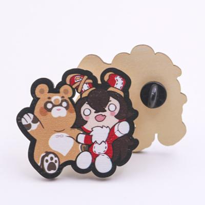 China People Art Wood Crafts Custom Wooden Pin Wood Pins for sale