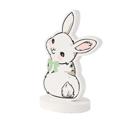 China Desktop Ornaments Unique Easter Bunny Ornament Easter Rabbit Indoor Home Decoration for sale