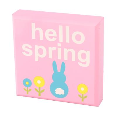 China Table Decoration Customized Easter Decoration MDF Letter Blocks Show MDF Blocks for sale