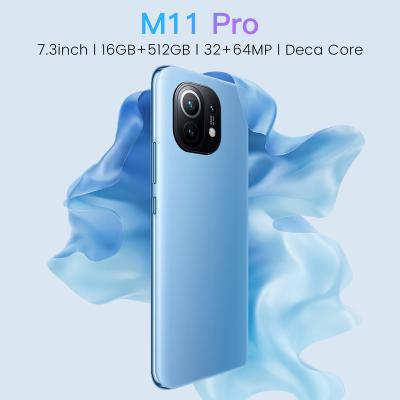 China Dual SIM Card New Unlocked Smartphone Xiao M11 Pro With Original Dual SIM Card Face ID Unlock Android 11 12+512GB Celulares Mobile Phones for sale