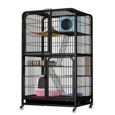 China Wholesale Breathable High Quality Metal Dog Cage Large Dog Cage With Wheels Pet Houses Cage for sale