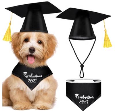 China Creative Viable Pet Graduation Hats Pet Gifts Dr. Hat Decoration Funny Pet Puppy Graduation Dog Graduation Hat for sale