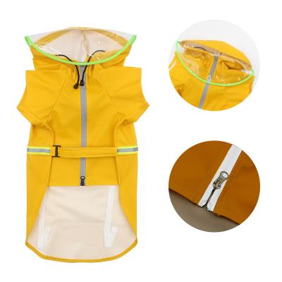 China Manufacturer Wholesale High Quality Large Dog Raincoat Full Body Viable Raincoat Pets Clothes Quadruped Raincoat for sale