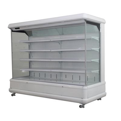 China Single-temperature custom open type chiller multideck display refrigerator for supermarket for sale