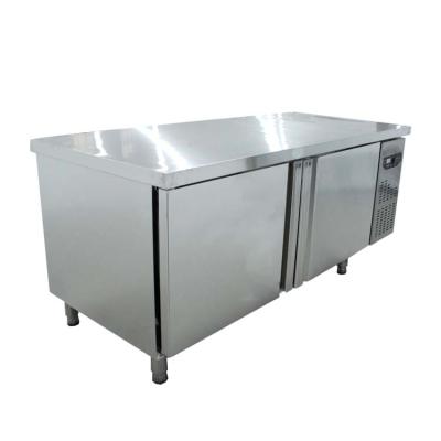 China Custom Electronic Commercial Open Door Stainless Steel Kitchen Freezers Single-temperature Commercial Kitchen Work Table Worktable Refrigerator Direct Cooling à venda