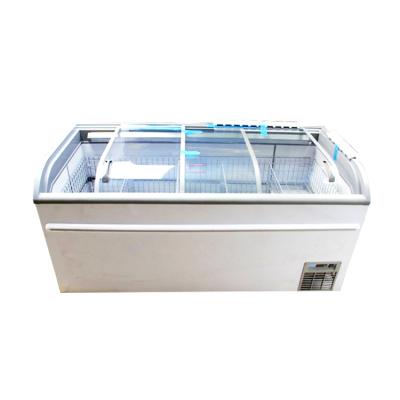 China Custom Single-temperature Supermarket Plug-in Cooler Combination Commercial Island Freezer for sale