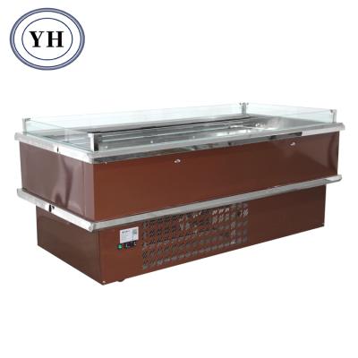 China Custom Fresh Curved Glass Single-temperature Door Chest Supermarket Display Freezer for sale