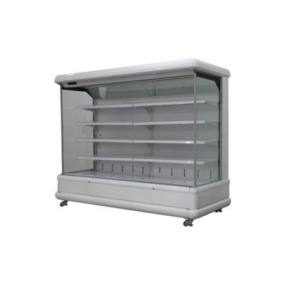 China Single-temperature Display Custom Open Supermarket Fruit Chiller Fridge for sale