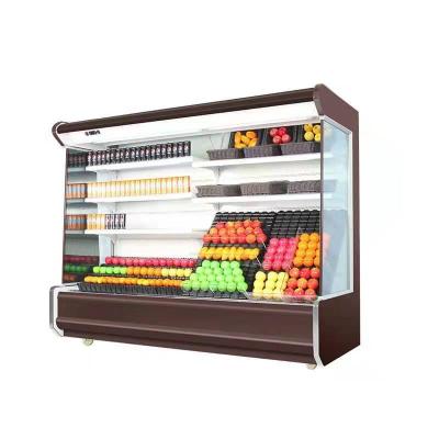 China Single-temperature Supermarket Custom Commercial Multi-deck Countertop Open Display Refrigerator for sale