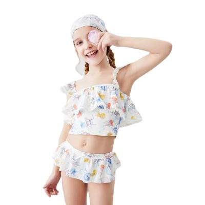 China Antibacterial Children's Two-Piece Bikini Set Swimming Suits Baby Kids Bathing Suit Cute Swimwear Beach Wear for sale