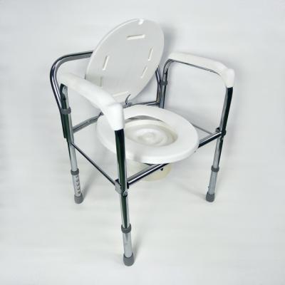 China Safe And Stable Aluminum Bathroom Safety Toilet Chair Shower Chair Commode With High Backrest for sale