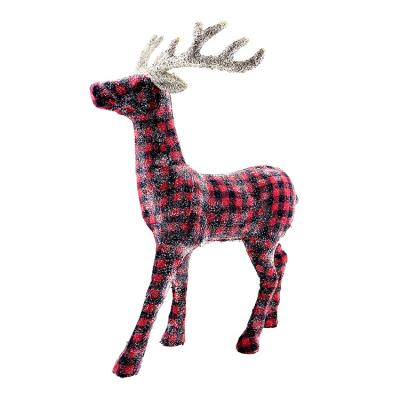 China Plastic Plastic Deer Deer With Glitter Christmas Decoration Hot Sale for sale