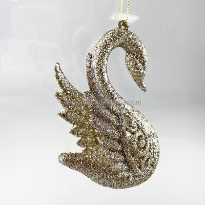 China Hot Selling Plastic Swan Ornaments Champagne Decoration Christmas for sale