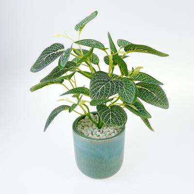 China Outdoor Indoor Plastic Bonsai Leaves Artificial Tree Plant Almost Natural Rubber Plant For Sale for sale