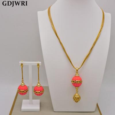 China TRENDY hot sale gold jewelry set women design plated high quality BJ719 for sale