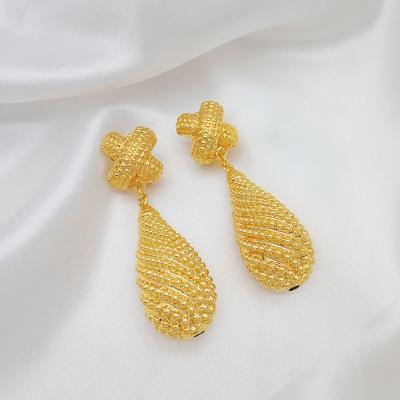 China Romantic African Gold Plated Crystal Earrings Z332-2 Wholesale Brazilian Wedding Jewelry Earrings Jewelry for sale