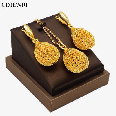 China FASHIONABLE women GDJEWRI cheap gold plated luxury necklace and earrings jewelry set EP298 for sale