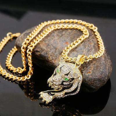 China GDJWRI TRENDY gold punk hiphop necklace letters full diamond hiphop pendant men's necklaces for sale