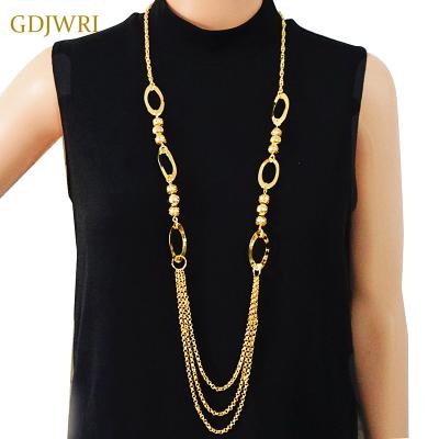 China GDJWRI N47 CLASSIC Men Women 18k Gold Long Chain Necklaces for sale