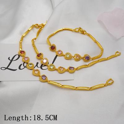 China Wholesale Trendy Fashion Design Gold Jewelry Set 24k Gold Bracelet S47 for sale