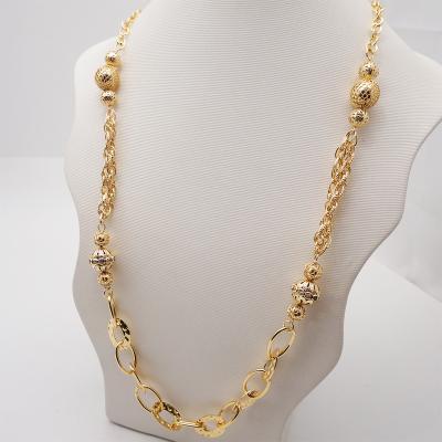 China CLASSIC High Quality Nigerian Hot Sale Factory Custom Design Big Gold Plated Necklace N05 for sale