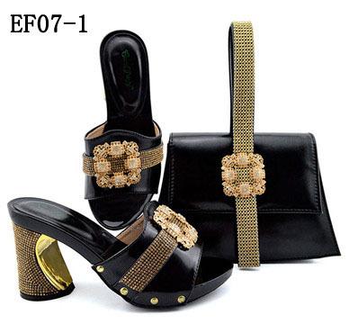 China 2019 Italian Style Lady Anti-slippery High Heel Shoe Matching With Handbag Set For Party EF07 for sale