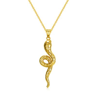 China Real Diamond Gold Jewelry Pendant 18k Religious Personalized Pendant Charm Baby Snake Fashion Pure Solid Mini Chain Necklace for sale