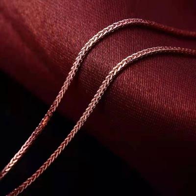 China Foshan CLASSIC NECKLACES Fashionable Custom Jewelry with Real 18k Gold Rectangular Pendant Solid Pure Chain Necklace for sale