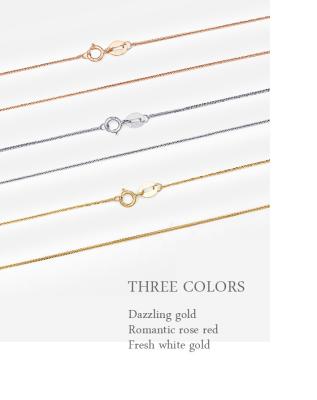 China Real Quality CLASSIC Goods Trendy Women's Solid Pure Chain Filled Rose Gold 18k Pendant Necklace for sale