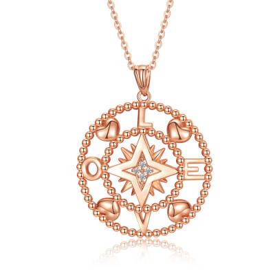 China 2022 New Religious Women Daily Wear 18k Yellow Gold Necklace Rose Gold /k Necklace Pendant Without Chain for sale