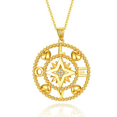 China Design Jewelry Diamond Pendant Necklace Pendant High Religious Jewelry AU750 18k Gold Pendant Necklace For Women for sale